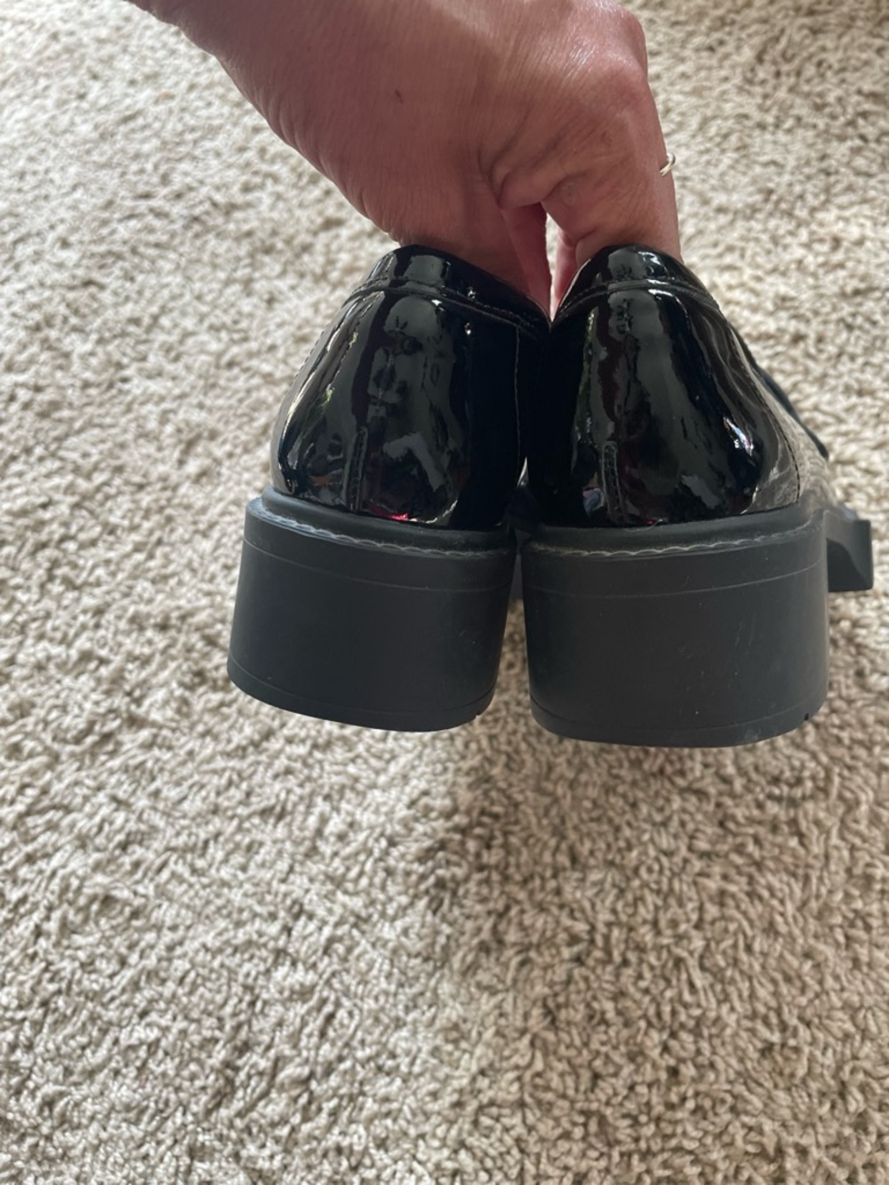 Coach Leah Patent Leather Loafer with a Chunky Lug Sole  in Sz 37/7 NWOB - Picture 5 of 11